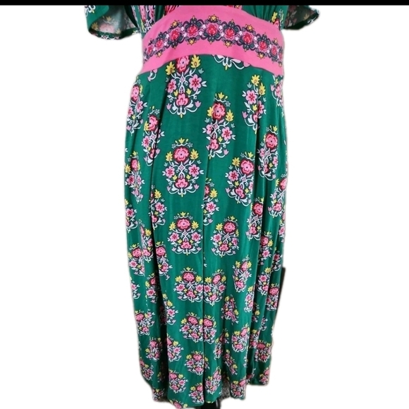 Boden Women's Green Ellie Maxi Floral Garden Party Colorful Tea Dress 4P - Picture 9 of 16